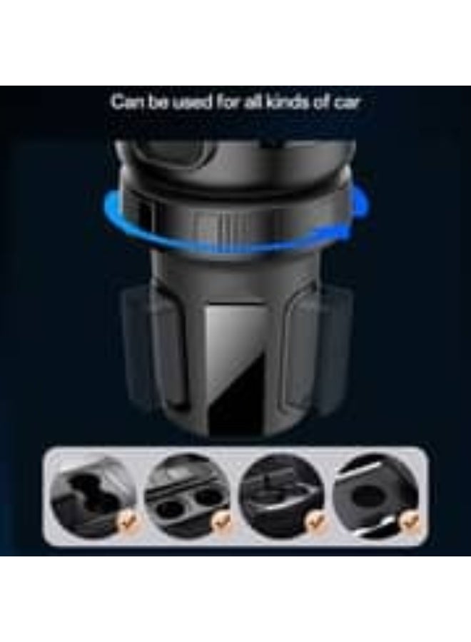 Yesido C273 2-in-1 Car Cup Holder – Dual Cup Expander & Phone Holder, Adjustable Base, Stable & Space-Saving Design – Black - Image 5